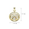 Approx 19.7x25.5mm Footprint Animal Puppy Oval Invisible Setting Pendant Gold Plated Cubic Zirconia Charms Special Gift