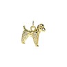 Approx 18x19.7mm Gold Plated Invisible Setting Puppy Animal Cubic Zirconia Pendant Charms Jewelry For Women Special Gift
