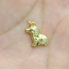Approx 10.7x19.7mm Gold Plated Pendant Puppy Animal Cubic Zirconia Invisible Setting Charms Jewelry For Women Special Gift