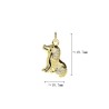 Approx 10.7x19.7mm Gold Plated Pendant Puppy Animal Cubic Zirconia Invisible Setting Charms Jewelry For Women Special Gift