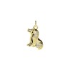 Approx 10.7x19.7mm Gold Plated Pendant Puppy Animal Cubic Zirconia Invisible Setting Charms Jewelry For Women Special Gift