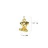 Approx 11.3x18.1mm Gold Plated Cubic Zirconia Invisible Setting Animal Puppy Pendant Charms For Women Special Gift Jewelry