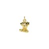 Approx 11.3x18.1mm Gold Plated Cubic Zirconia Invisible Setting Animal Puppy Pendant Charms For Women Special Gift Jewelry