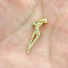 Approx 8.7x31.8mm Cubic Zirconia Gold Plated Invisible Setting Puppy Animal Pendant Special Gift For Women Jewelry