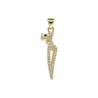 Approx 8.7x31.8mm Cubic Zirconia Gold Plated Invisible Setting Puppy Animal Pendant Special Gift For Women Jewelry