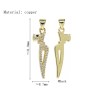 Approx 8.7x31.8mm Cubic Zirconia Gold Plated Invisible Setting Puppy Animal Pendant Special Gift For Women Jewelry