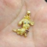 Approx 21.8x31mm Puppy Animal Invisible Setting Gold Plated Cubic Zirconia Pendant Special Gift For Women Jewelry