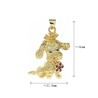 Approx 21.8x31mm Puppy Animal Invisible Setting Gold Plated Cubic Zirconia Pendant Special Gift For Women Jewelry