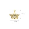 Approx 18.6x17.2mm Invisible Setting Animal Dog Head Pendant Gold Plated Cubic Zirconia Charms Jewelry For Women Special Gift