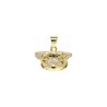 Approx 18.6x17.2mm Invisible Setting Animal Dog Head Pendant Gold Plated Cubic Zirconia Charms Jewelry For Women Special Gift