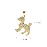 Approx 18.1x27.8mm Gold Plated Puppy Animal Cubic Zirconia Invisible Setting Pendant For Women Special Gift Jewelry