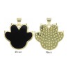 Approx 21.5x23.5mm Pendant Enamel Animal Footprint Gold Plated Charms For Women Special Gift Jewelry