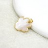 Approx 21.5x23.5mm Gold Plated Footprint Animal White Shell Pendant Charms For Women Special Gift Jewelry
