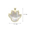 Approx 21.5x23.5mm Gold Plated Footprint Animal White Shell Pendant Charms For Women Special Gift Jewelry