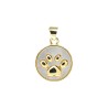 Approx 15x21.9mm Pendant Gold Plated Animal Puppy Round Footprint Coin Shape Charms Jewelry Special Gift For Women