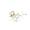 Approx 16.6x10.6mm Cubic Zirconia Invisible Setting Gold Plated Puppy Animal Connector For Women Jewelry Special Gift