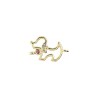 Approx 16.6x10.6mm Cubic Zirconia Invisible Setting Gold Plated Puppy Animal Connector For Women Jewelry Special Gift