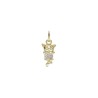 Approx 6.6x16.5mm Gold Plated Pendant Invisible Setting Cubic Zirconia Charms Jewelry For Women Special Gift