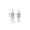 Approx 6.6x16.7mm Cubic Zirconia Pendant Silver Plated Invisible Setting Charms Jewelry For Women Special Gift