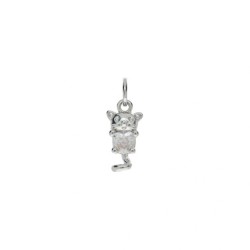 Approx 6.6x16.7mm Cubic Zirconia Pendant Silver Plated Invisible Setting Charms Jewelry For Women Special Gift
