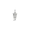 Approx 6.6x16.7mm Cubic Zirconia Pendant Silver Plated Invisible Setting Charms Jewelry For Women Special Gift