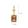  Square Geometric Rectangle Jewelry Gold Plated Copper Cubic Zirconia Metal Pendant