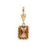  Square Geometric Rectangle Jewelry Gold Plated Copper Cubic Zirconia Metal Pendant